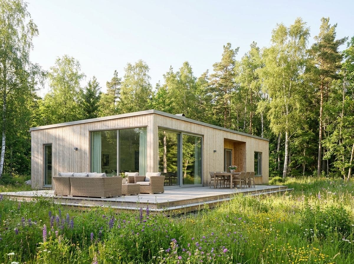 Ängsgården — Ett helt hus med äng framför, skog bakom och långbord för alla.