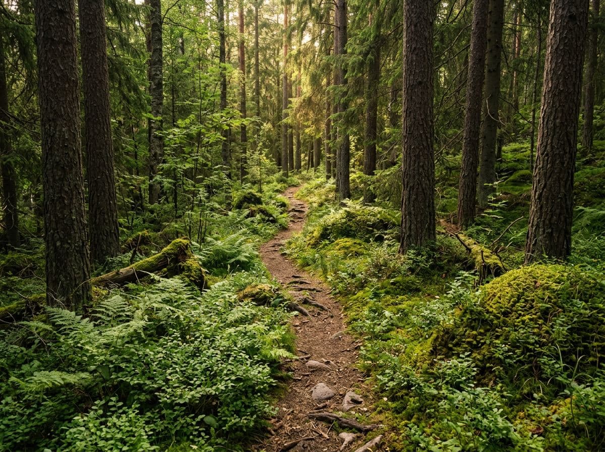 Stigar genom gammelskogen